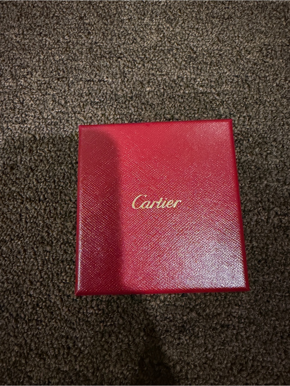Cartier Red Box with Gold Logo - Signature Live Ring Case